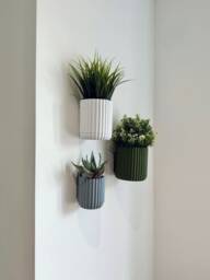 Modern Minimalist Mounted Planter, Indoor, Hidden Wall Mount, Home Decor, Gift, 10 Colour Options, Drip Tray - thumbnail 1