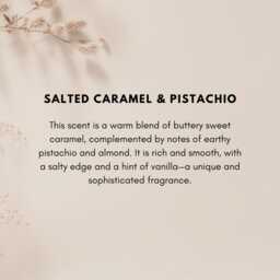 Salted Caramel & Pistachio Soy Candle Vegan Vanilla Sweet Dessert For Birthday Thank You Gift Christmas Her - thumbnail 4