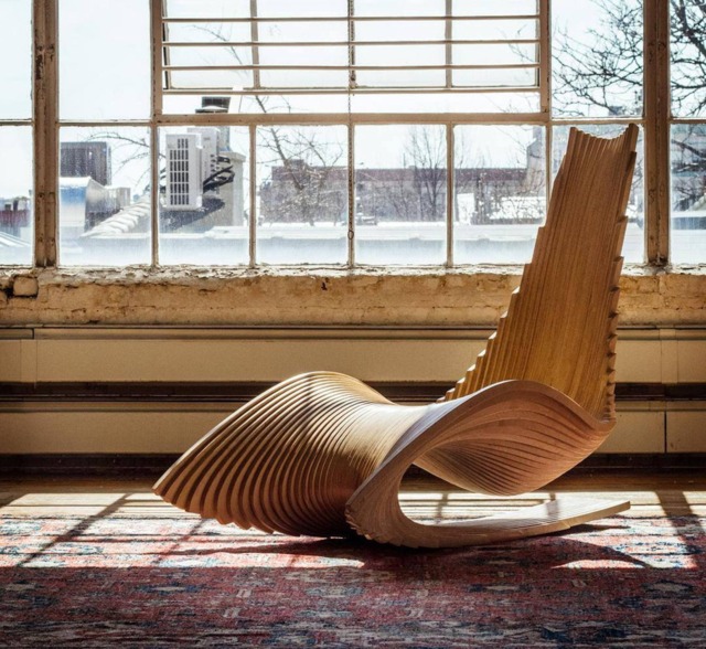 Parametric Birch Plywood Chaise Lounge - Ergonomic Design - image 1