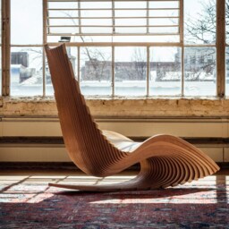 Parametric Birch Plywood Chaise Lounge - Ergonomic Design - thumbnail 2