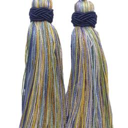 "D??copro Double Tassel Curtain & Drapery Tieback/Holdback, 4"", 26" - thumbnail 3
