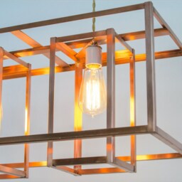 Handmade Copper Cage Chandelier Modern Farmhouse Edison Bulb Lighting - thumbnail 2