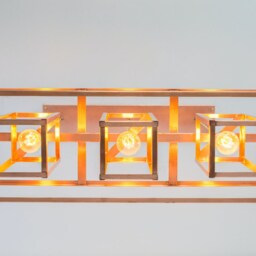 Handmade Copper Cage Chandelier Modern Farmhouse Edison Bulb Lighting - thumbnail 3