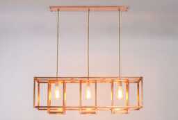 Handmade Copper Cage Chandelier Modern Farmhouse Edison Bulb Lighting