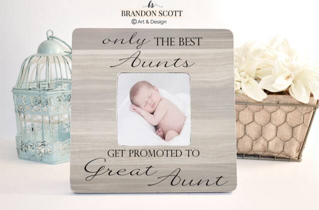 Only The Best Aunts Get Promoted To Great Aunt, Pregnancy Reveal, Photo Frame Aunt Gift, Gifts For New Aunt - image 1