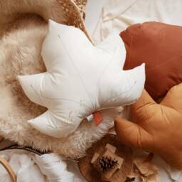 Maple Leaf Pillow, 100% Cotton Woodland Nursery Decor - thumbnail 2