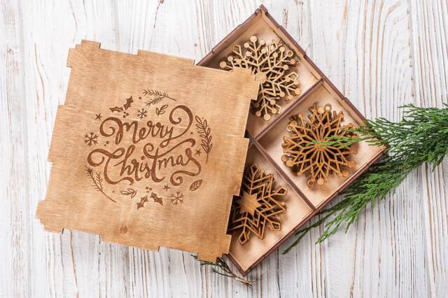 Merry Christmas, Wood Snowflake, Snowflake Ornaments, Wooden Ornaments, Wood Christmas Tree - image 1