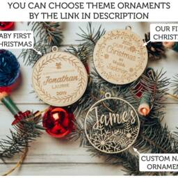 Merry Christmas, Wood Snowflake, Snowflake Ornaments, Wooden Ornaments, Wood Christmas Tree - thumbnail 3