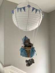 Hot Air Balloon Light Shade, Decoration, Nursery, Toys Included - thumbnail 1