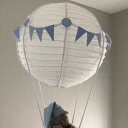 Hot Air Balloon Light Shade, Decoration, Nursery, Toys Included - thumbnail 2