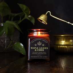 Maple Leaves & Cider - Fall Apothecary Candle, Book Lover Gift - thumbnail 2