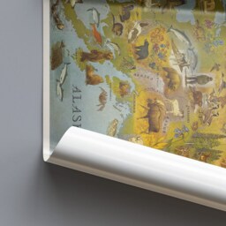 Alaska Pictorial Map, Vintage Alaskan Wall Art - thumbnail 3