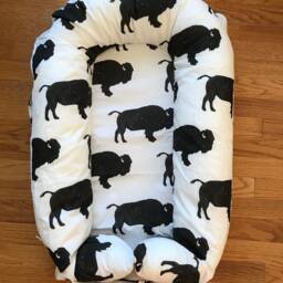 Woodland Baby Bedding, Elephant Deer Buffalo Bedding Woodland, Tribal Bear Gift - thumbnail 2