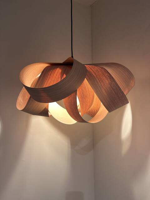 Hand Crafted Wooden Pendant Light, Ceiling Light Fitting, Home Decor, Lampshade, Lampshade - image 1