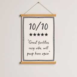 10 Out Of Toilet Funny Review Print - Bathroom Wall Art, Funny Toilet Poster, Home Decor, Typography Black White Sign - thumbnail 2