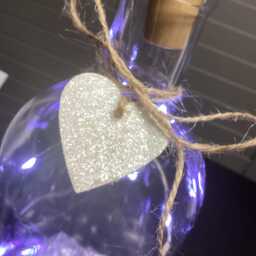 Violets Birth Flower, February Light Up Bottle, Bottle Lamp With Gift Messaging Service & Bag - thumbnail 3