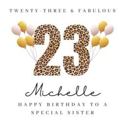 Personalised Sister 23rd Birthday Candle Gift Card Hamper Cards B - thumbnail 4