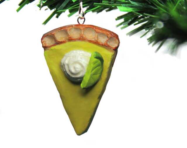 Key Lime Pie Ornament - Citrus Dessert Christmas Decor - image 1