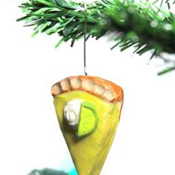 Key Lime Pie Ornament - Citrus Dessert Christmas Decor - thumbnail 3
