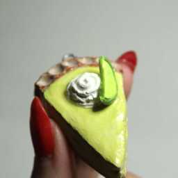 Key Lime Pie Ornament - Citrus Dessert Christmas Decor - thumbnail 2