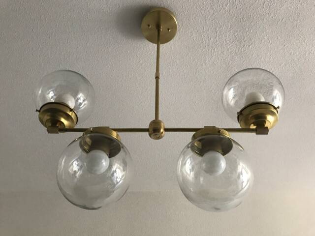 Kaneda Modern 4 Light 6In Globe Sputnik Mid Century Industrial Chandelier - image 1