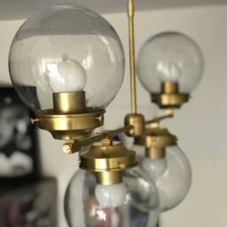 Kaneda Modern 4 Light 6In Globe Sputnik Mid Century Industrial Chandelier - thumbnail 2