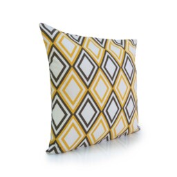 Gray & Yellow On White Pillow, Throw Pillow Cover, Decorative Cushion Pillowcase, Accent Toss Cotton - thumbnail 2