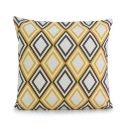Gray & Yellow On White Pillow, Throw Pillow Cover, Decorative Cushion Pillowcase, Accent Toss Cotton - thumbnail 1