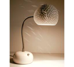 Claylight Porcupine Desk Lamp - Handmade Task Lighting Ceramic Light Shade Touch Dimmer Operated