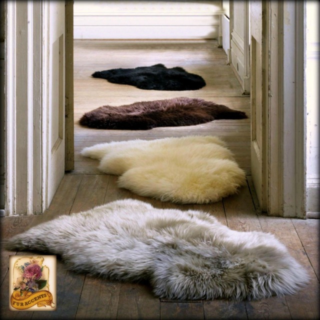 Faux Fur Sheepskin Rug - Plush Shag Throw, Usa Made - image 1