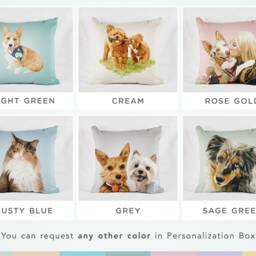 Custom Pet Pillow, Dog Cat Cushion, Gift For Lover Owner, Memorial Gift, Portrait - thumbnail 2
