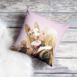 Custom Pet Pillow, Dog Cat Cushion, Gift For Lover Owner, Memorial Gift, Portrait - thumbnail 3