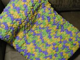 Crochet Baby Blanket Afghan Play Mat - thumbnail 1