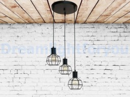 3 Iron Cages Pendant Light Fixture Industrial Lighting Hanging Light Vintage Chandelier Modern Kitchen - thumbnail 1