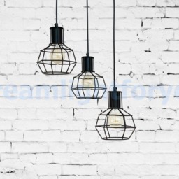 3 Iron Cages Pendant Light Fixture Industrial Lighting Hanging Light Vintage Chandelier Modern Kitchen - thumbnail 2