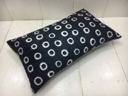 Handwoven Silk Ikat Pillow Cover, Decorative Lumbar Cushion - 12x20