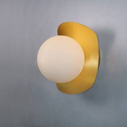 Big Ellipse Wall Lighting - Brass Gold Globe Lamp Vanity Light Fixture, Sconce, Lamp - thumbnail 2