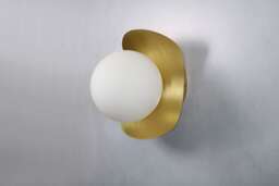 Big Ellipse Wall Lighting - Brass Gold Globe Lamp Vanity Light Fixture, Sconce, Lamp