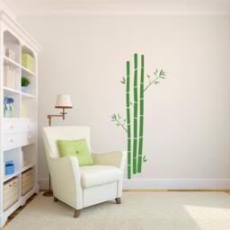 Large Bamboo Stalks Plant Garden -Wall Decal Custom Vinyl Art Stickers - thumbnail 1