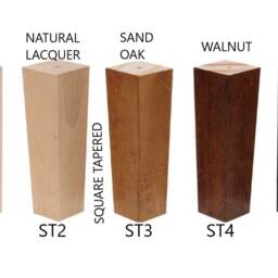 Handmade Upholstered Footstool Ottoman Hardwood Legs, Custom Colors - thumbnail 3