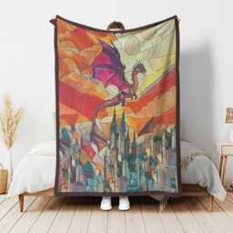 Fourth Wing Dragon Blanket, Fantasy Reading, Xaden Riorson, Throw, Onyx Storm Brave The Dark, Dragon Crest