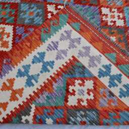 6'7x10'1 Ft Brand New Turkmen Maimana Kilim Rug, Afghan Tribal Chubi Flatweave Oriental Area Rug For Bedroom, Livingroom - thumbnail 4