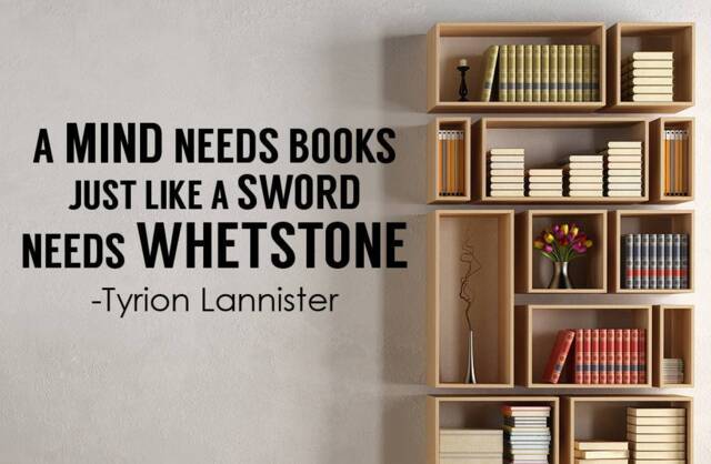 Tyrion Lannister Wall Decal Vinyl Sticker A Mind Needs Books Quote Movie Sayings Art Decorations Home Library Decor Gift Poster Gt7 - image 1