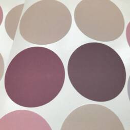 Pack Of 90 Pastel Pink Polka Dot Wall Decal - Dusty Rose Nursery Stickers - thumbnail 3