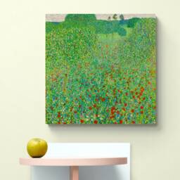 Gustav Klimt Poppy Field Print - Abstract Art, Framed Canvas Or Poster - thumbnail 2