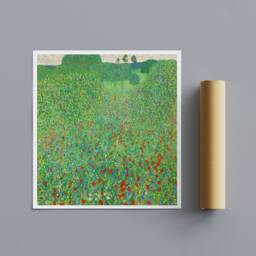 Gustav Klimt Poppy Field Print - Abstract Art, Framed Canvas Or Poster - thumbnail 3