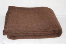 Organic Wool Blanket, Thick & Warm, 100% Virgin Wool, Xxl Size, Natural, Natural Brown, Hand-Spun/Handwoven