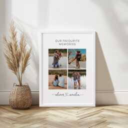Personalised Valentines Day Gift. Couple Wall Art For Boyfriend Or Girlfriend. Photo Collage Print. Anniversary Gift Him Her. Custom Poster - thumbnail 3