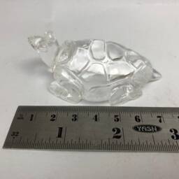 Crystal Turtle Quartz Brazilian Gemstone Natural Stone Hand Carved Home Decor - thumbnail 3