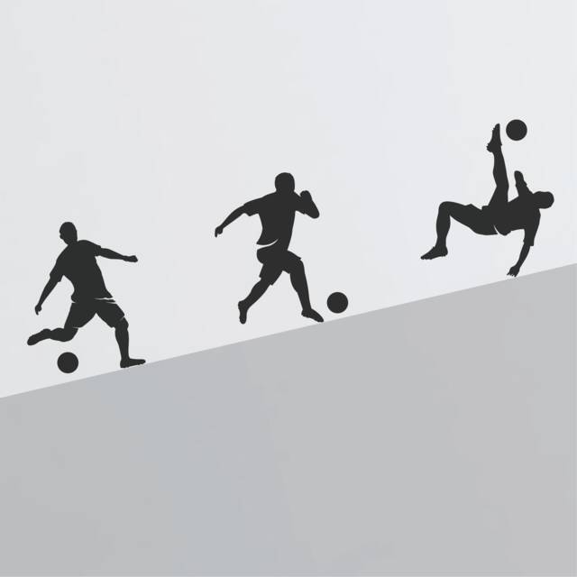 Set Of 7 - Football Players Removable Vinyl Wall Decal Stickers Kids Bedroom Sporty Decor - image 1